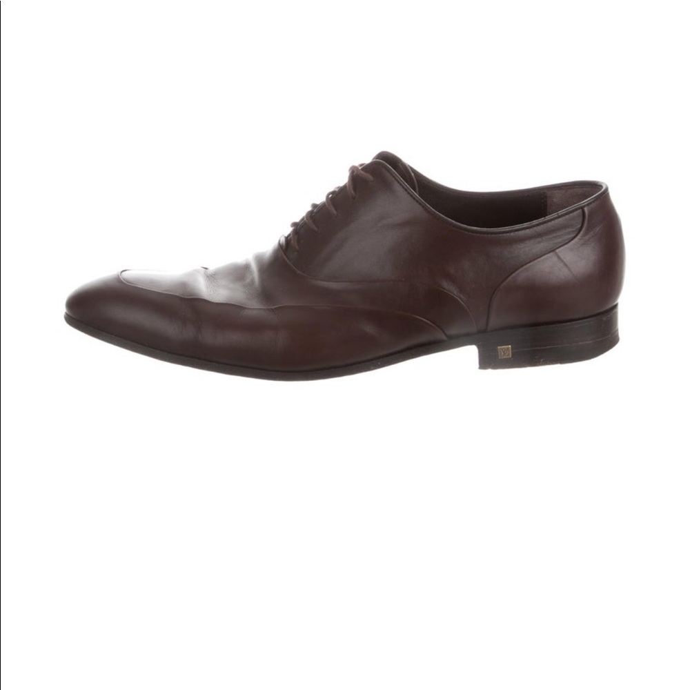 MENS SZ 7.5 LOUIS VUITTON LEATHER LACE UP OXFORDS